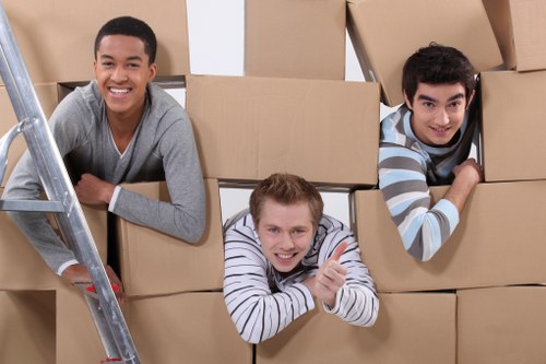 Prepared household items ready for long-term storage in Blackfen
