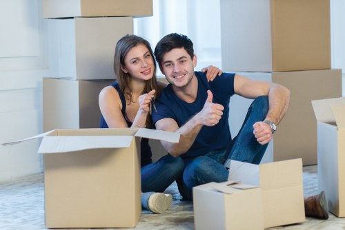 Blackfen man and van vehicle loaded with boxes and furniture