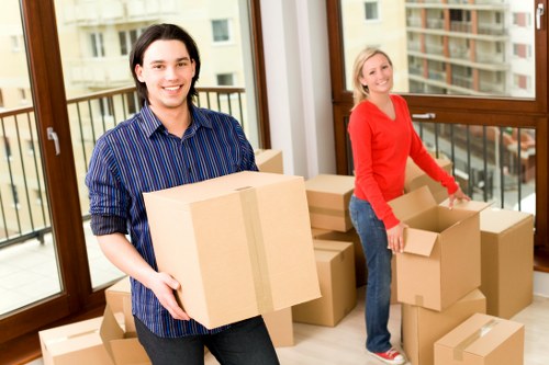 Moving day in Blackfen with boxes and secured household items